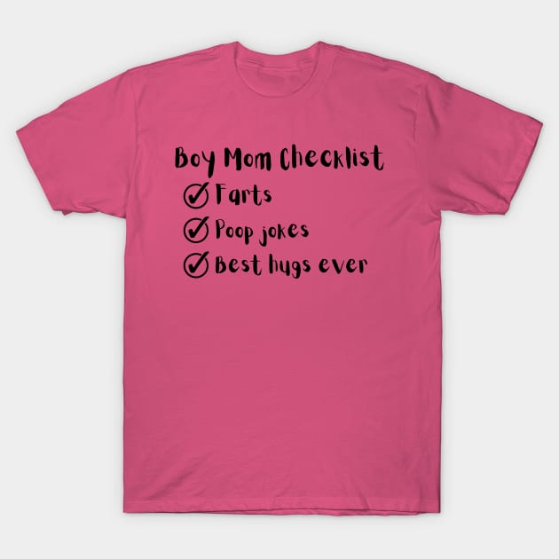 Boy mom checklist T-Shirt by Dragon Shenanigans